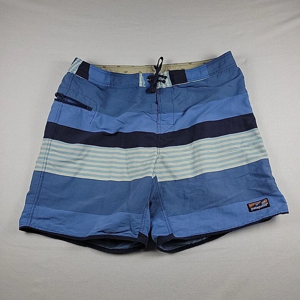 Patagonia Mens Wavefarer Board Shorts Sz‎ 40 Blue Unlined